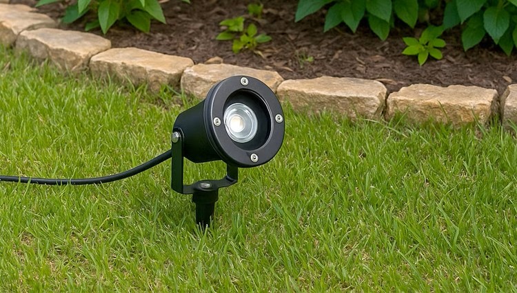 LED Gartenstrahler KARI Erdspieß & Kabel schwarz IP65 / IP44